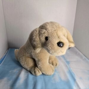 A&A Yellow Lab Dog Plush Stuffed Animal Puppy Realistic Vintage